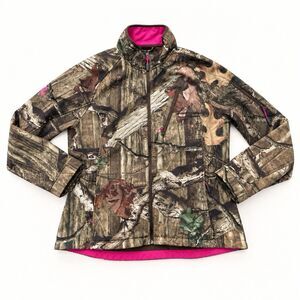 Mossy Oak Break-Up Infinity Women’s XL Camo Hunting Softshell Jacket Pink Trim